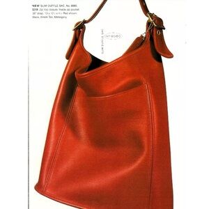 [SOLD] RED 1994 VINTAGE COACH LEGACY 💋🍓SLIM DUFFLE SAC STYLE #9060